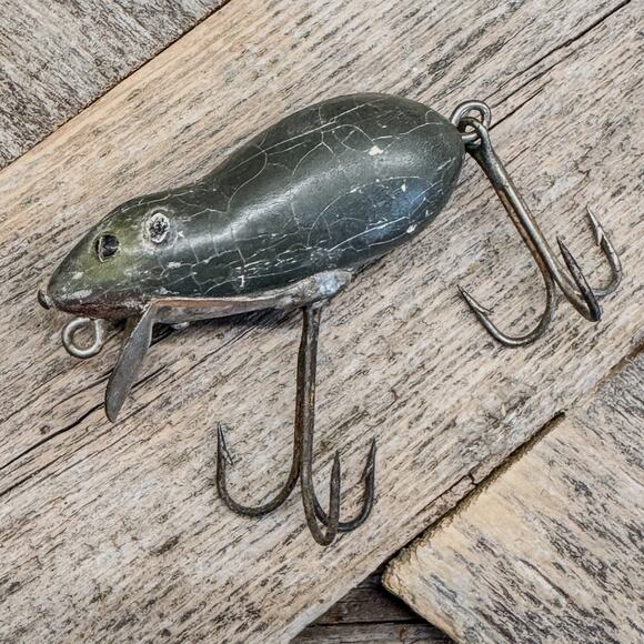 Vintage Meadow Mouse, Swimming Mouse Surface Fishing, Fishing Lure, 2.5" - Picture 3 of 4